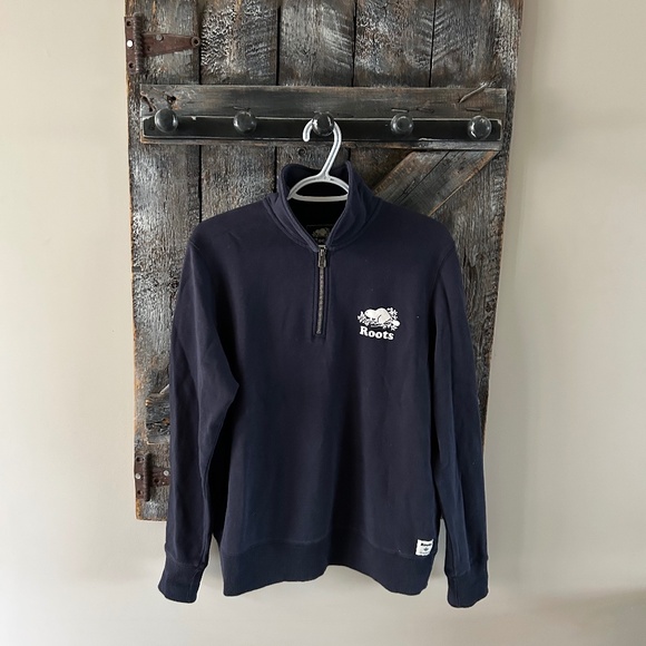 Men's Roots Half Zipper Sweatshirt Material Pullover - Picture 1 of 6